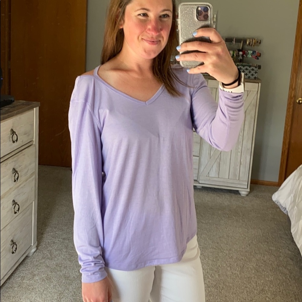 Old Navy Go Dry Long Sleeve Strappy Back Top